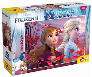 Liscianigiochi- Disney-DF Plus Frozen 2 Puzzle Doppia Faccia, Multicolore, Supermaxi 35 Pezzi, 82155