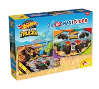 Lisciani Giochi-Hot Wheels Puzzle maxifloor 2 x 60, 104796, Multicolore, Taglia Unica