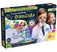 Liscianigiochi, I'm a Genius Io Sono Uno Scienziato, Bicchiere Graduato, Ampolla Graduata, Pinzetta, Pipette, Cucchiai Misuratori,Multicolore, 97418