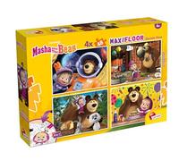 Liscianigiochi l'orso Masha Puzzle DF maxifloor 4x48, 104840, Multicolore