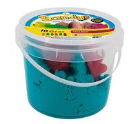 Liscianigiochi Magischer Eimer Spiaggia Sandy Sea 1 kg, Gluten Free, Sabbia Magica Colorata, Secchiello, 4 Formine di Plastica, Multicolore, 96732