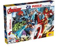 Liscianigiochi Marvel Puzzle DF M-Plus 48 Avengers, 99641 | Puzzle compatto illustrato, scena da colorare sul retro, analizza forme e colori, formato finale 35 x 25 cm