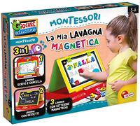 Liscianigiochi, Montessori la Lavagnona Magnetica, 3 Lavagne in 1, Multicolore, 97173
