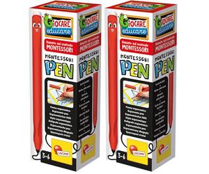 Liscianigiochi- Montessori Pen, Penna Ergonomica, Multicolore, Small, 97197 (Confezione da 2)