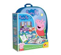 Liscianigiochi Peppa Pig Colouring e Drawing School, Zainetto, Lavagnette, Manuale, Pennarelli, Scenari, Adesivi, Multicolore, Estándar, 95841
