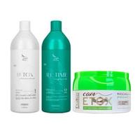Liscio brasiliano ZAP ALL TIME PROGRESSIVE ORGANIC 2x1L & Evallos Professional com Etox 400g