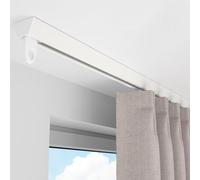 Liscio Scorrevole Soffitto Montaggio Curt Rod System Lega di Alluminio Divisorio K per RV/Camper/Ospedale Bianco 1.4m LengthEasy Installare Design