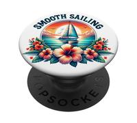 Liscio Vela Vacanze estive Barca a vela Amante PopSockets PopGrip Adesivo