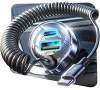LISEN Caricabatteria da Auto Ricarica Rapida 65W+30W USB C Cavo Accendisigari da Auto Tipo C PD&QC 3.0 Adattatore Caricabatteria da Auto per iPhone 16 15 14 Pro MAX, Galaxy S24 S23 Xiaomi, iPad