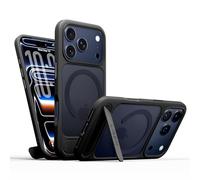 LISEN for iPhone 17 Pro Max Case with MagSafe [Hidden Stand] [20N Magnetic Force] Button Protection & Military-Grade Shockproof Protective Cover Slim - Matte Black