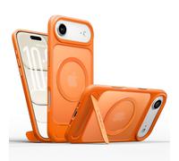 LISEN for iPhone Air Case with MagSafe [Hidden Stand] [20N Magnetic Force] Button Protection & Military-Grade Shockproof Protective Cover Slim-Cosmic Orange