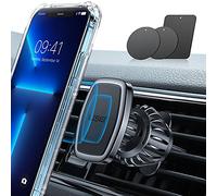 LISEN Porta Cellulare Auto Magnetico, 6 Calamita Supporto Magnetico Cellulare Auto, 3 Piastre Metalliche Portacellulare, Universale con piastra in metallo Compatibile con iPhone Series, Samsung