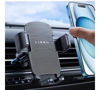 LISEN Supporto per telefono da auto per bocchetta di ventilazione dell'auto, morsetto più ampio e gancio in metallo per telefono [compatibile con custodie spesse] rotazione a 360°, supporto per