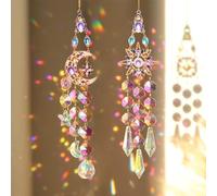 Lishang Acchiappasole Cristallo Scacciapensieri da Appendere Pendenti Prismi Cristallo Appeso Arcobaleno Prisma Finestra