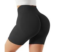 Lishang Pantaloncini Sportivi Donna Vita Alta Butt Booty Shorts Leggins Push Up Scrunch Pantaloni Palestra Controllo della Pancia Dimagranti Anticellulite Pantacollant Fitness Leggings Corti Yoga