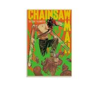 LISHDUNS Poster decorativo da parete a tema anime Chainsaw Man, per camera da letto e soggiorno, stile Art Deco, 40 x 60 cm, senza cornice