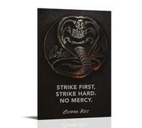 LISHDUNS Poster decorativo da parete per camera da letto e soggiorno, motivo Cobra Kai, Art Deco, 40 x 60 cm, con cornice