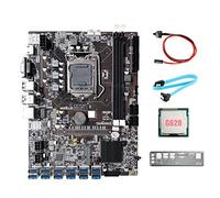 Lisher B75 12GPU BTC Mining Motherboard+G620 CPU+ Cable+Switch Cable Nero PCB B75 12GPU per 2XDDR3 RAM USB3.0 B75 12USB Miner Motherboard