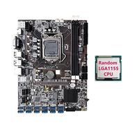 Lisher B75 12GPU BTC Mining Motherboard Scheda madre PCB + Supporto CPU Casuale 2XDDR3 RAM MSATA 12XUSB3.0 B75 USB Miner Motherboard