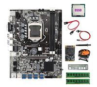 Lisher M¨Re Mini¨Re B75 ETH 8XUSB + Processore G550 + 2XDDR3 4GB di RAM + SSD 128G + Ventilatore + SATA + Scheda M¨Re Baffle B75 Miner