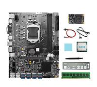 Lisher Scheda M¨Re B75 12GPU BTC Mining+CPU G540+ SATA+Supporto di grasso termico 2XDDR3 RAM Scheda M¨Re B75 12USB Miner