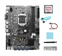 Lisher Scheda M¨Re B75 8GPU Mining+CPU Casuale+ SATA+Grasso Termico LGA1155 Supporto 2XDDR3 MSATA B75 8USB Scheda M¨Re Miner