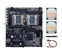 Lisher Scheda M¨Re Dual Socket X99 LGA2011-3 Dual Processore compatibile con memoria DDR4 RECC + Processore 2XE5 2650 V3 + di commutazione + grasso termico