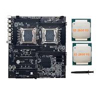 Lisher Scheda M¨Re Dual Socket X99 LGA2011-3 Dual Processore Supporta la memoria DDR4 RECC con processore 2XE5 2650 V3 + grasso termico
