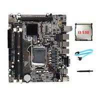 Lisher Scheda M¨Re H55 LGA1156 Supporta I3 530 I5 760 Series CPU DDR3 Memory Motherboard + I3 530 CPU + SATA + grasso termico