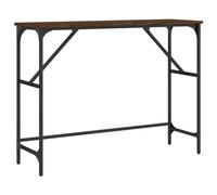 LISHEUK Consolle Stretta, tavolino Laterale, Tavolo d'ingresso con ripiano per corridoio, Soggiorno, Effetto Rovere Marrone, 75 x 32 x 75 cm, Legno Composito