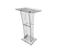 LISHEUK Leggio Portatile in Acrilico Trasparente con luci a LED per Chiesa, Ufficio e Aula - Superficie di Lettura 60x45 cm per presentazioni, Cerimonie di Firma e lezioni