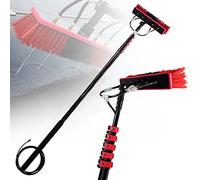 LISHEUK Pannelli solari fotovoltaici e Asta per la Pulizia delle finestre, Kit Asta Alimentato ad Acqua, Spazzola per la Pulizia delle finestre, Spazzola per la Pulizia dei Panne