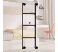 LISHEUK Scala a Castello Nera - Scala a pioli in Metallo da Parete 100 cm, 125 cm, 130 cm, 135 cm, 140 cm, 145 cm, 150 cm, 165 cm. Scala di Sicurezza Multiuso Antiscivolo. Scala