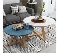 LISHEUK Set di tavolini da caffè con Gambe Incrociate in Legno, Set di 2 tavolini, tavolino da caffè Moderno, Gambe del Tavolo, Ampio Spazio di archiviazione, Angoli arrotondati,