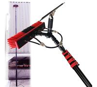 LISHEUK Spazzola per la Pulizia efficiente dei Pannelli solari - Testa da 35 cm, Asta telescopica da 3,6 m a 12 m per la Pulizia del Tetto di finestre solari, Serre - Tergivetro