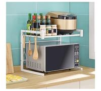 LISHEUK Supporto per microonde, griglia per Forno a microonde, Supporto per microonde, griglia Estensibile per Forno a microonde, Supporto Regolabile per microonde con 3 Ganci, p