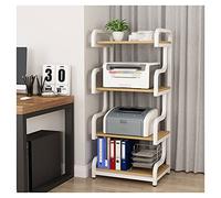 LISHEUK Supporto per Stampante Supporto per Stampante Supporto per Stampante da Pavimento a 4 Strati Supporto per fax Mobile Supporto per Scanner, ripiano con Struttura in Metal