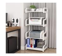LISHEUK Supporto per Stampante Supporto per Stampante Supporto per Stampante da Pavimento a 4 Strati Supporto per fax Mobile Scanner Rack Scaffale con Struttura in Metallo per u