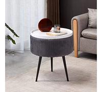 LISHEUK Tavolino Rotondo da caffè, tavolino da Divano, tavolino Laterale per Soggiorno, Camera da Letto, Tavolo di rappresentanza per Soggiorno, Sala di ricevimento, Bianco