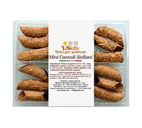 LiSicily - CIALDE MINI DI CANNOLI SICILIANI (20 PEZZI) - PRODUZIONE ARTIGIANALE | Cannoli Siciliani Fatti a Mano da Riempire e Farcire a Piacimento - Impasto Segreto di Pasticceria Siciliana