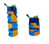 LISINGLINGO Bottiglia d'acqua pieghevole in silicone da 500 ml bottiglia d'acqua flessibile pieghevole e riutilizzabile con sigillo a prova di perdite per escursionismo spedizioni viaggi