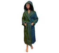 Lisola Accappatoio, Accappatoio Uomo e Donna, per Hotel e Luxury SPA, in Spugna di Cotone, con Cappuccio, Tinta Unita, Taglia M, Colore Verde Scuro. Modello: Perla