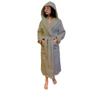 Lisola Accappatoio, Accappatoio Uomo e Donna, per Hotel e Luxury SPA, in Spugna di Cotone, con Cappuccio, Tinta Unita, Taglia L, Colore Beige Prealpi. Modello: Perla