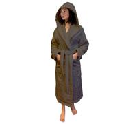 Lisola Accappatoio, Accappatoio Uomo e Donna, per Hotel e Luxury SPA, in Spugna di Cotone, con Cappuccio, Tinta Unita, Taglia XL, Colore Marrone. Modello: Perla