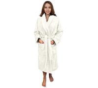 Lisola Accappatoio, Accappatoio Uomo e Donna, per Hotel e Luxury Spa, in Spugna di Cotone, Senza Cappuccio, Tinta Unita, Taglia M, Colore Avorio. Modello: Perla