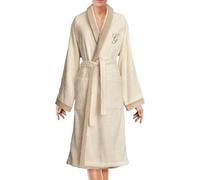 Lisola Accappatoio Uomo e Donna, Accappatoio Personalizzato, con Iniziale, per Hotel e Luxury SPA, in Spugna di Cotone e Lino, Senza Cappuccio, Taglia L, Lettera G. Modello: Santiago