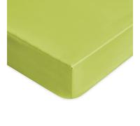 Lisola Lenzuolo Sotto con Angoli Matrimoniale, 100% in Cotone Pregiato, Made in Italy, 180x200x30cm, Tinta Unita. Modello: Tortona, Verde