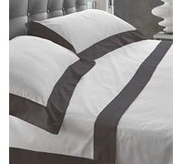 Lisola Set Completo Lenzuola Letto Singolo, Cotone e Raso, 1 Lenzuolo da Sopra 160x290cm + 1 Lenzuolo da Sotto 90x200x30cm + 1 Federa 80x50cm, Made in Italy, Modello: Diamante, Grigio Scuro