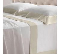 Lisola Set Completo Lenzuola Una Piazza e Mezza, Cotone e Raso, 1 Lenzuolo da Sopra 180x290cm + Lenzuolo da Sotto 120x200x30cm + 1 Federa 80x50cm, Made in Italy, Modello: Diamante, Corda