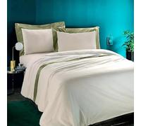 Lisola Set Copripiumino Singolo in Cotone Pregiato, con Bordo in Raso, Morbido, Sacco Copripiumino 155x240cm + Lenzuolo da Sotto 90x200x30cm + 1 Federa 50x80cm. Modello: Diamante